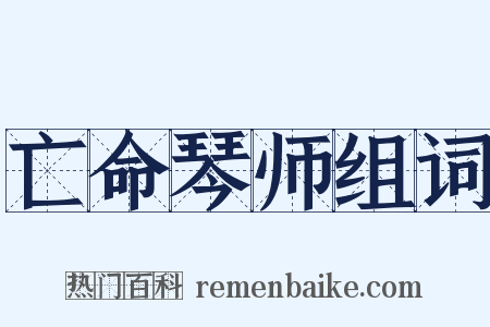 亡命琴师组词是什么意思的图片